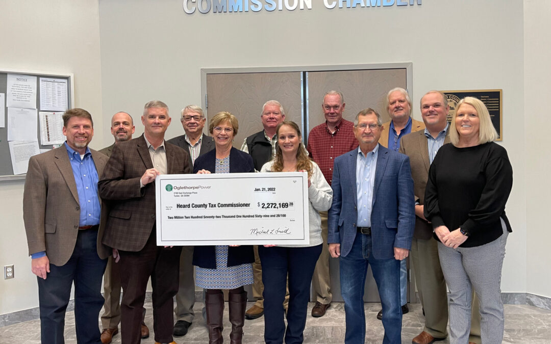 Local EMCs and Oglethorpe Power Corporation Present Large Tax Payment to Heard County